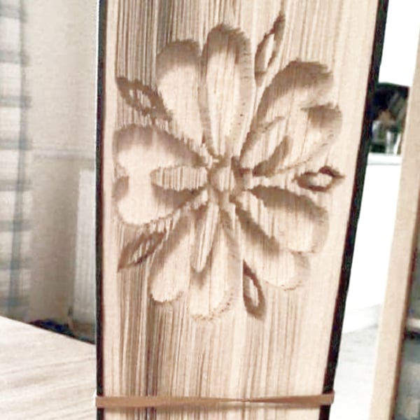 Flower 1, CUT & FOLD Book Folding Pattern - EMAILED PDF PATTERN