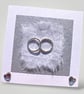 Silver Wedding Bands Handmade Wedding Card, embossed and handmade papers. 