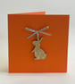 Bunny card with detachable decoration