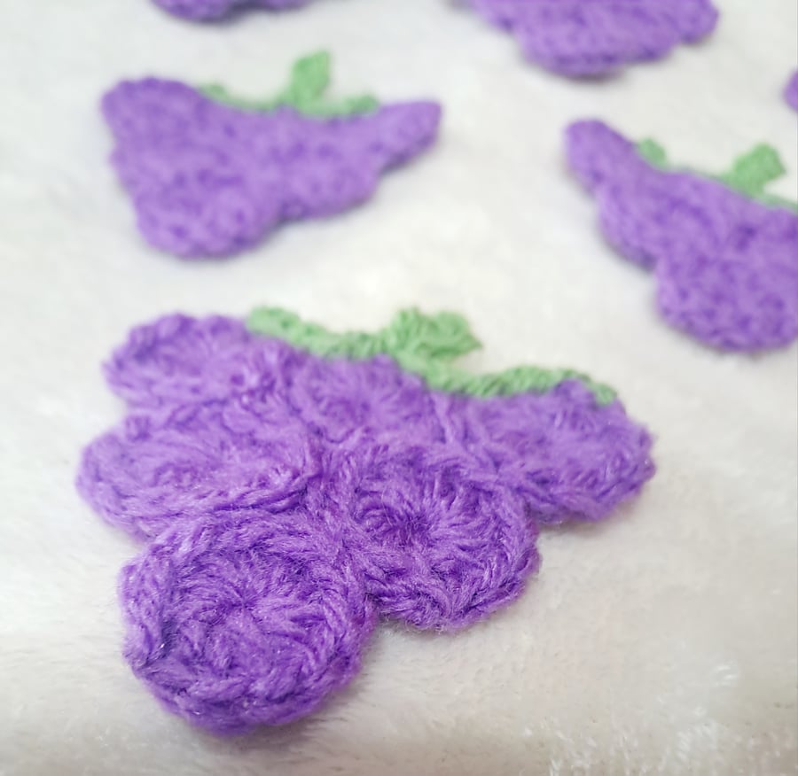 crochet gape bunch applique set