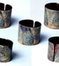 Etched copper rook ring - adjustable size - Image 1