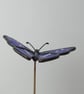 Purple Emporer Hand Crafted Stained Glass Plant Stake Beautiful gift - Image 7