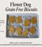 Dog floral treat box, Homemade flower biscuits 
