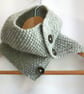 Cowl in Grey Aran Wool - Image 3