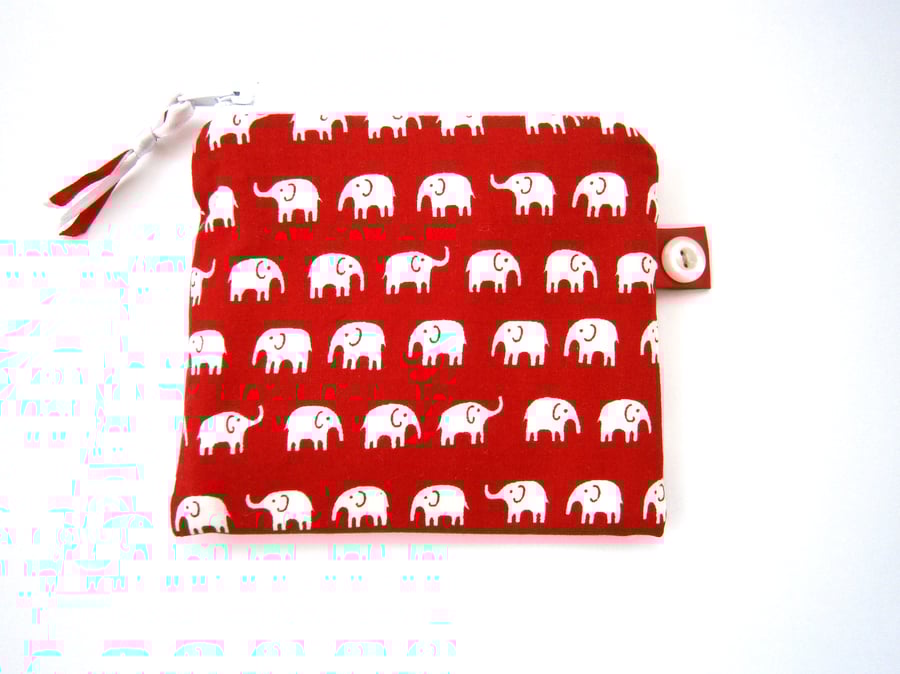 Little Red Elephant Purse