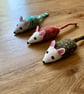 William Morris fabric mouse , catnip kicker toy. - Image 7