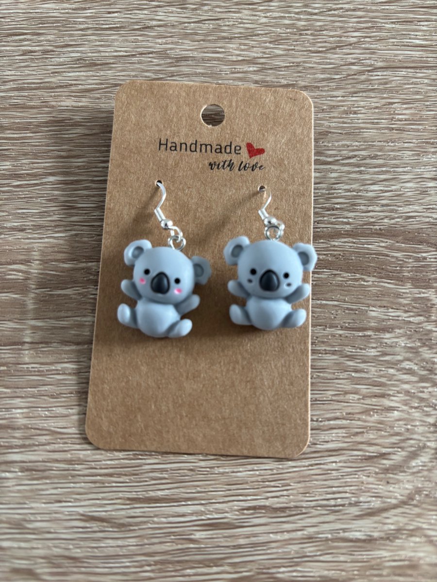 Sterling Silver Earrings - Koala - Brand New & Sealed!!