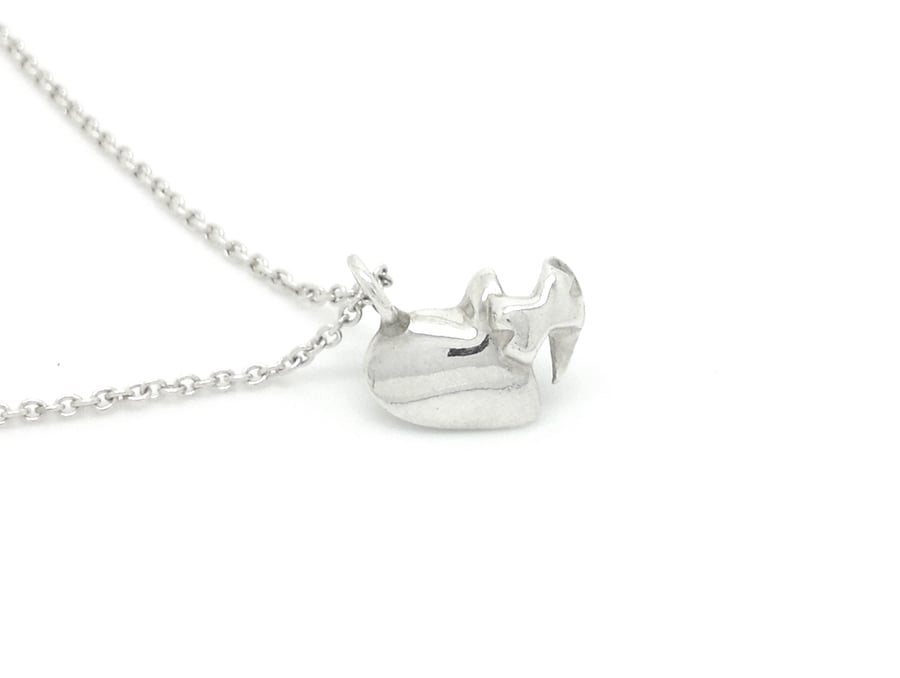 Love & Kisses Sterling Silver Heart Pendant