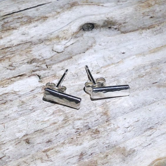 Handmade Sterling Silver Stud Earrings (ERSSSTBA3) - UK Free Post