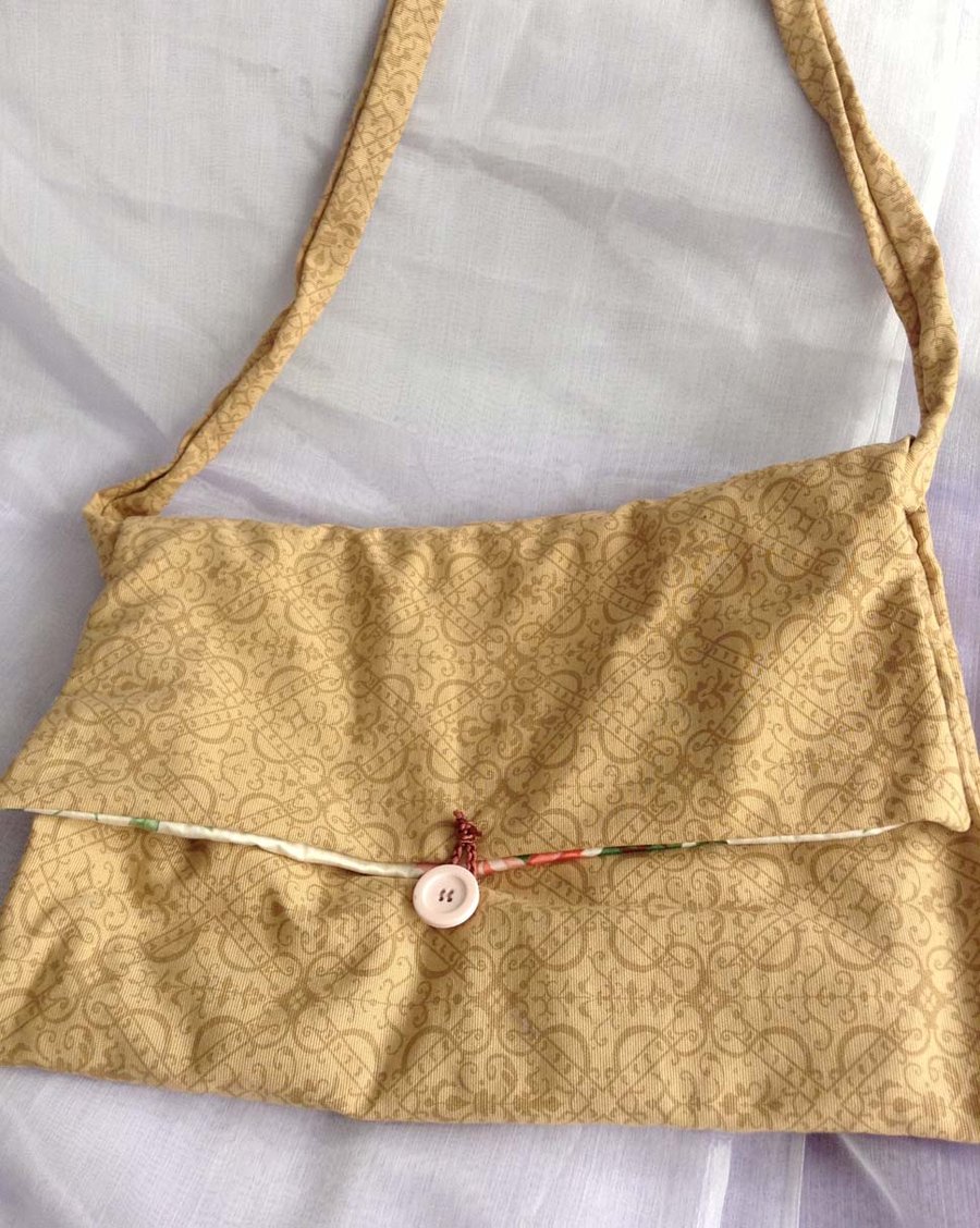 Sandy Yellow decorative messenger bag