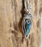 Natural Blue Labradorite & 925 Silver Necklace Pendant Gift Crystal Jewellery - Image 7