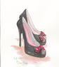 Black high heeled shoes painting - Image 2