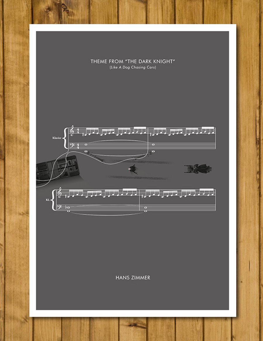 The Dark Knight - Theme by Hans Zimmer - Movie Classics Poster - Various Sizes