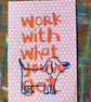 Working Dog with words small print by Jo Brown Happy Tomato  - Image 1