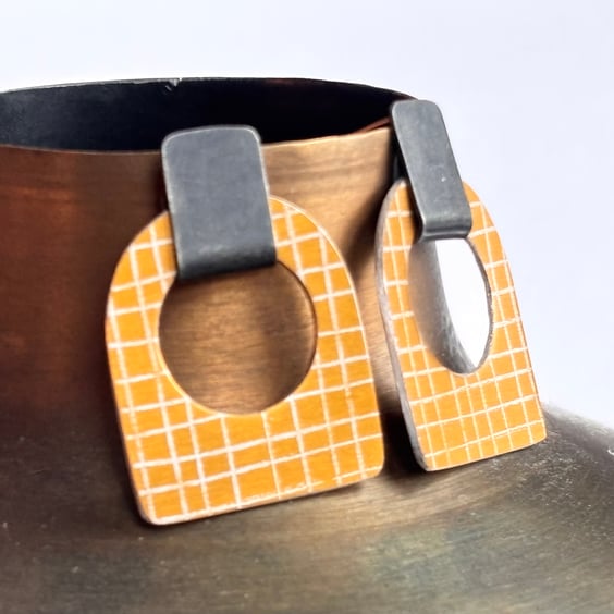 Colour pop statement drop studs yellow