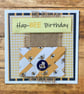 Handmade “Hap-BEE Birthday” Card with Gift Card Holder. Bee Themed Birthday Card