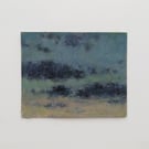 Original Oil Painting - Sky Small Artwork  - Evening Cloudscape Art