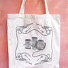 Screen Printed Bobbin Illustration Craft Tote Bag Seconds Sunday