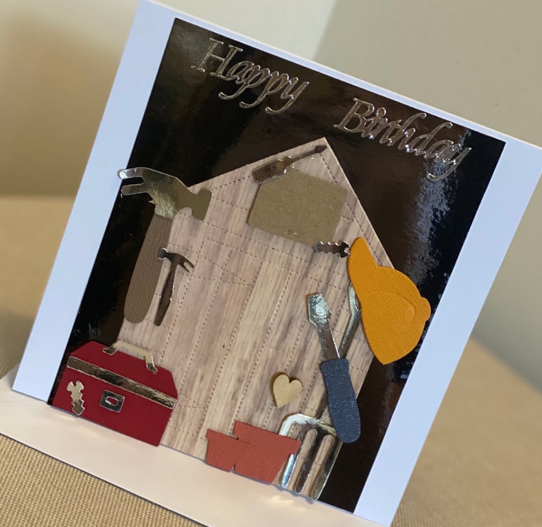 Handmade Tool Shed Birthday Card