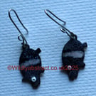 Saddleback pig earrings