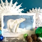 Pack of eight 'Polar Night' Christmas cards