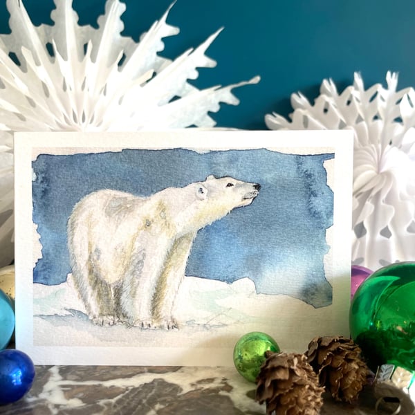 Pack of eight 'Polar Night' Christmas cards
