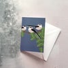 Long Tailed Tits Greeting Card