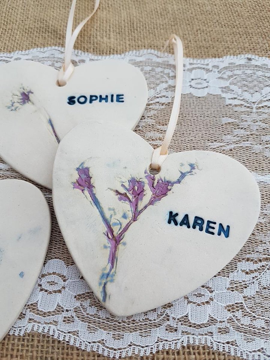 Image of Personalised Bridesmaid Maid of Honour Friend Ceramic Heart