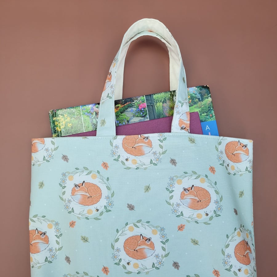 Large Tote Bag – Book Bag - Craft Project Bag - cute and whimsical
