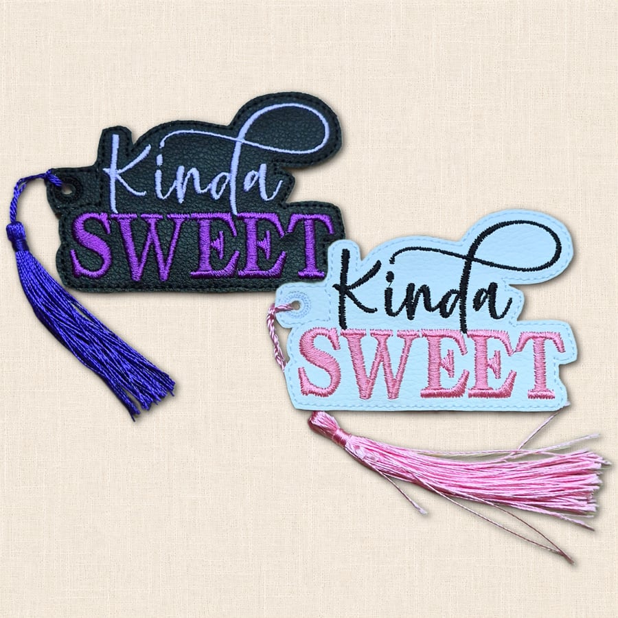 Kinda Sweet Bookmark - Embroidered Book Lover Accessory