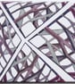 Mauve and Pink Triangle Design Ceramic Tile Trivet with Cork Backing - Image 4