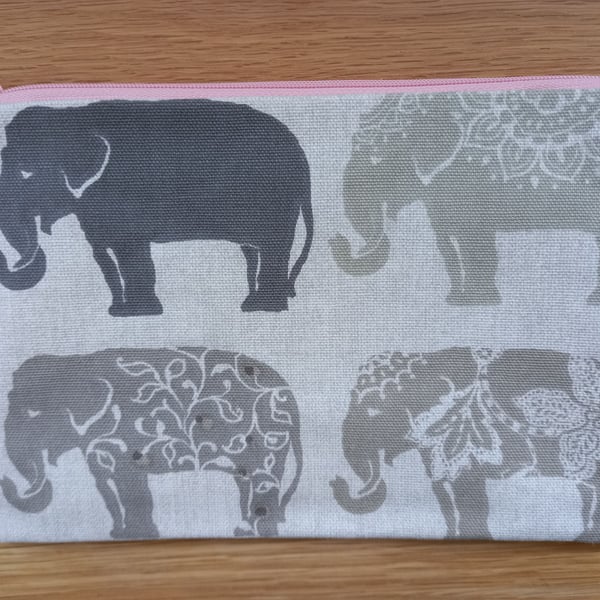Elephant Pink Storage pouch - ideal gift  make up bag
