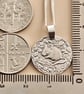 Mouse Engraved Sterling Silver Coin Necklace - Image 4