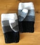 Fingerless Gloves, handknitted, monochrome - Image 4