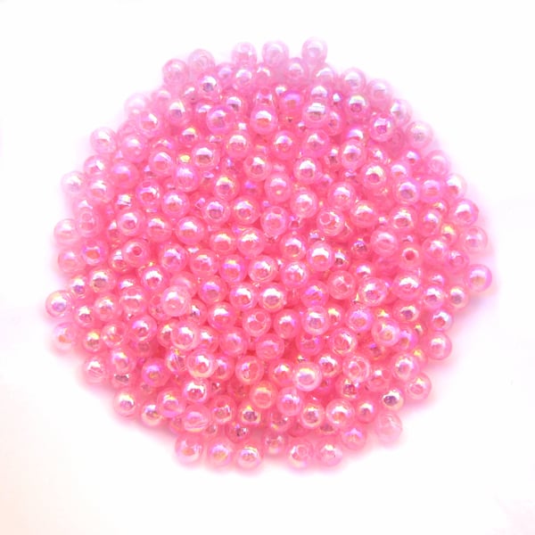 Pink Plastic Beads