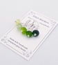 Lampwork Stitch Markers - Frosted Green Gradient - Image 2