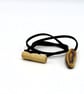 Hand Carved Lozenge shaped 2 tone wood necklace: SKU-N17 - Image 10