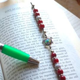 Elastic Bookmark with Sea Turtle Charm