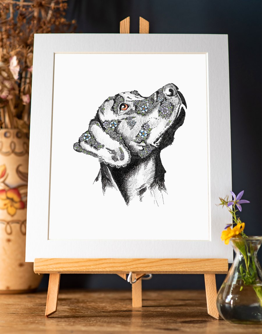 Black Labrador Art Print 10 x 12”