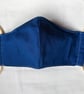 Blue cotton face mask - Image 3