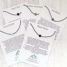 Crystal Cord Necklace, Gemstone Choker, Summer, Beach, Boho Jewellery, Witchy