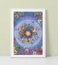 'Nature Wheel of the Year' Illustration Print A4 Unframed  - Image 10