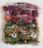 'The Midnight Meadow' Needlefelted sheep landscape art