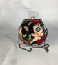 Day of the Dead coin purse, Gothic frame purse, Colour and chain options - Image 6