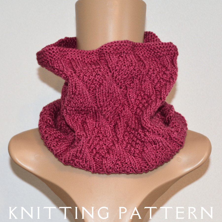 Cowl Knitting Pattern The Pine Cone Cowl PDF PATTERN ONLY
