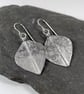 Large silver leaf spear earrings - Image 1