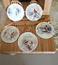 Decoupage set of 5 medalions with birds