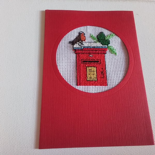 Christmas card. Postbox. Christmas. Ref 558