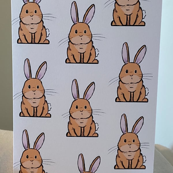 Bunnies bunnies bunnies greetings card