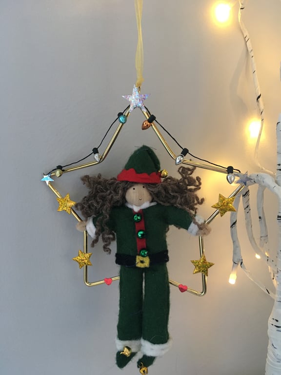 Fairy Doll Elf Christmas Hanging Decoration 